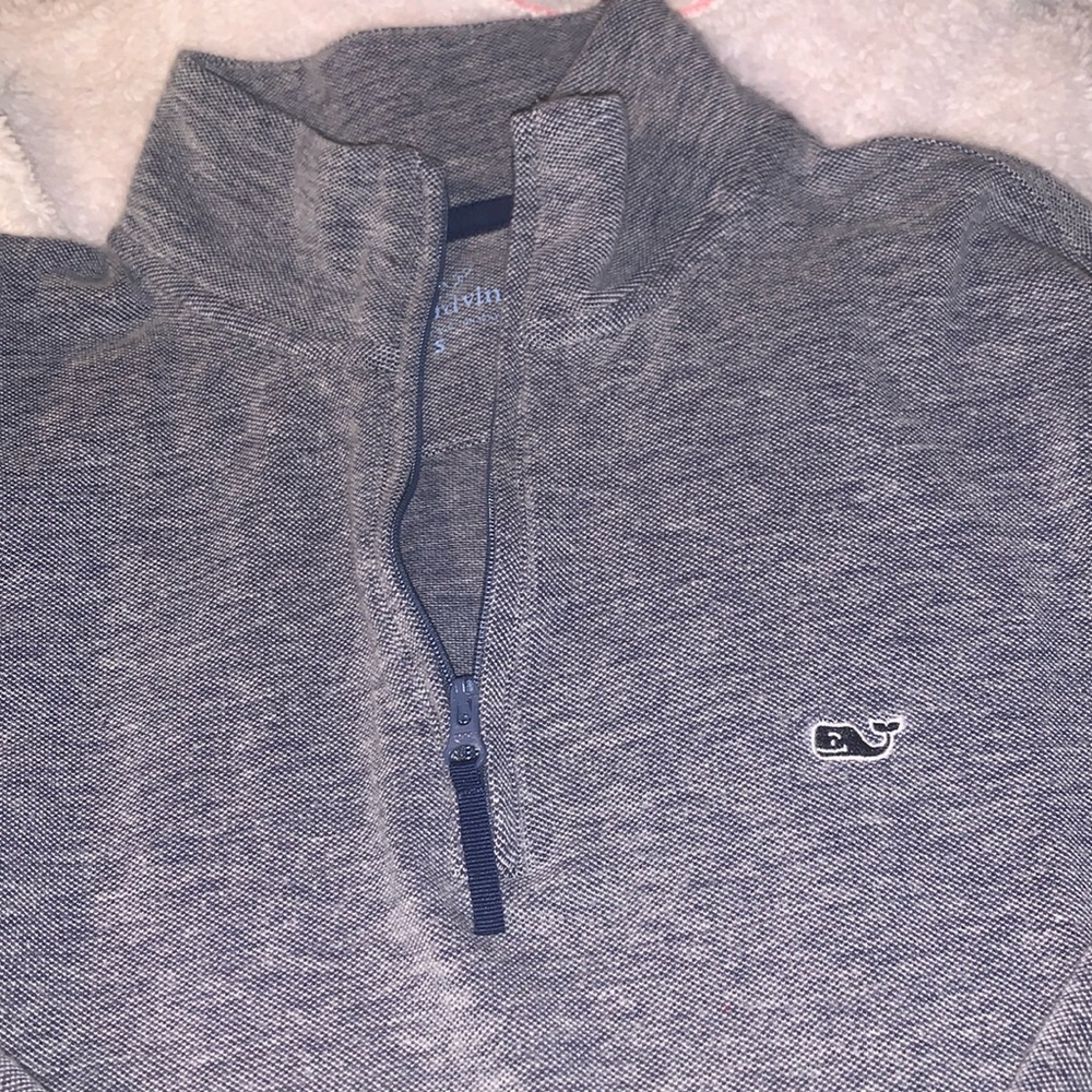 Vineyard vines men’s quarter zip navy blue knit long sleeve size small